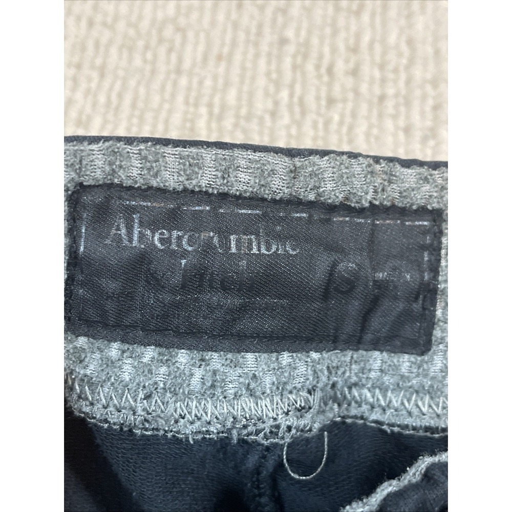 Abercrombie & Fitch Mens Small Sweatpants Tapered Athletic Zip Pockets Black - Picture 2 of 7